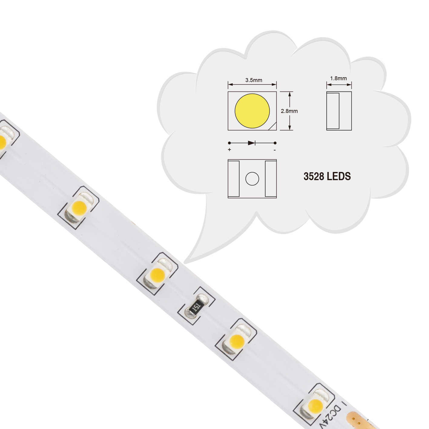  - 60leds/m-8mm