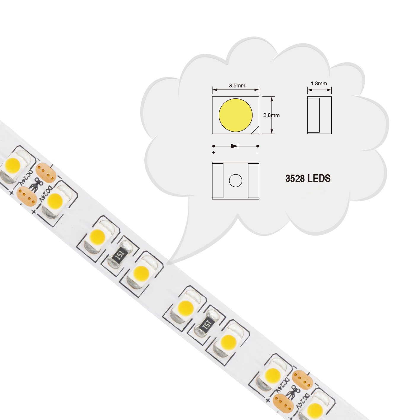  - 120leds/m-8mm