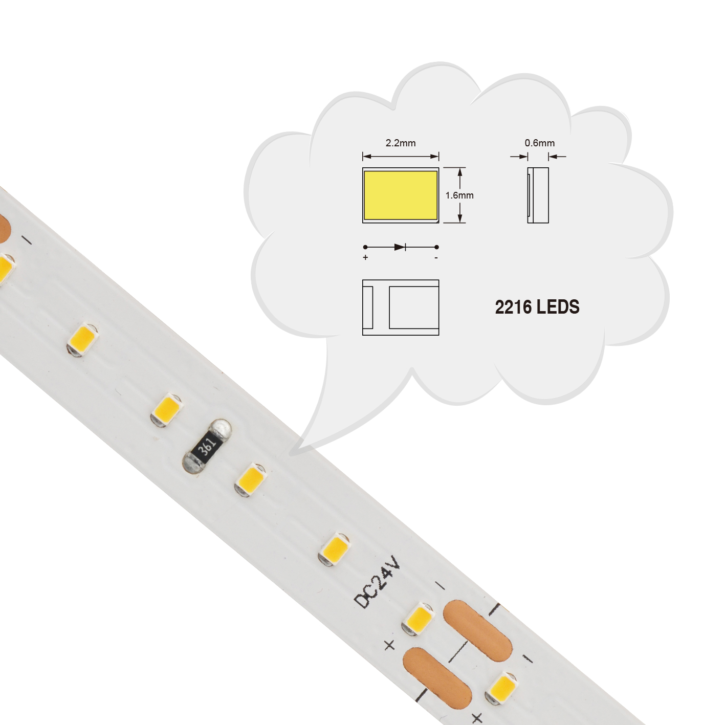  - 60leds/m-8mm-5M