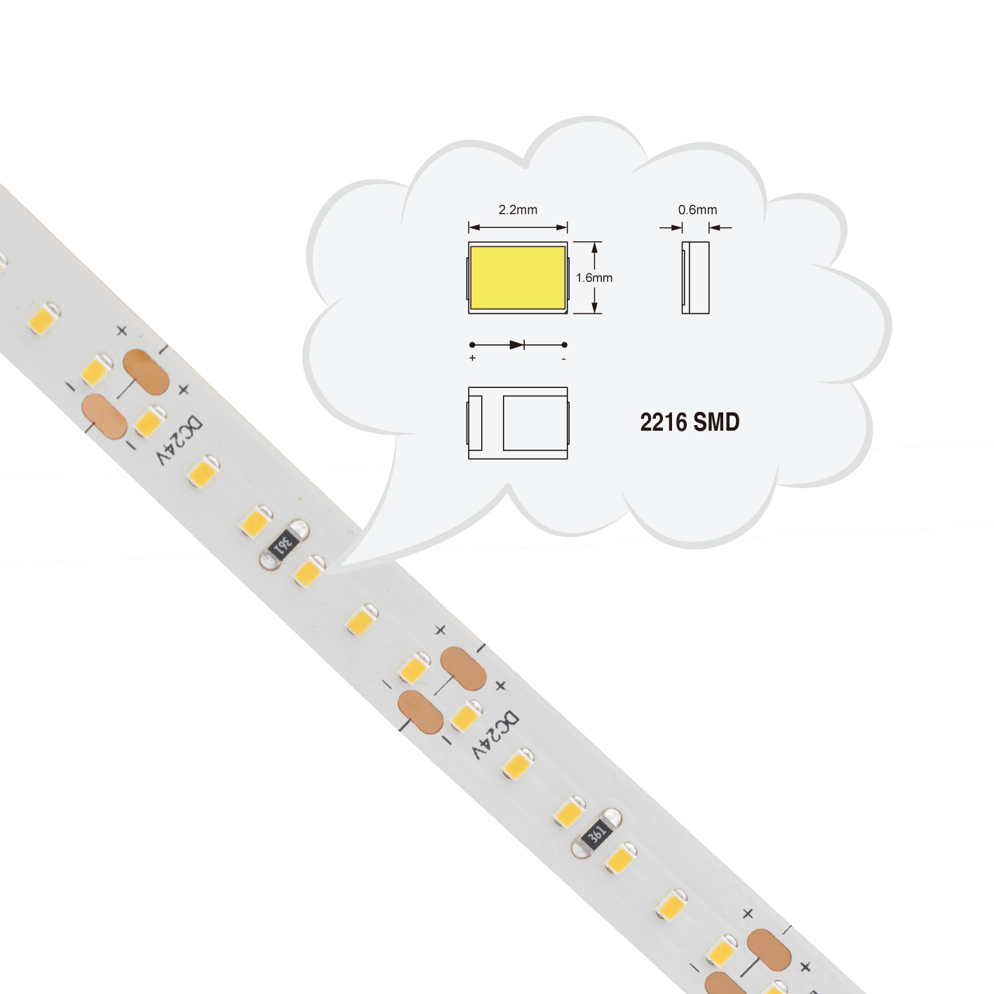  - 180leds/m-10mm-5M